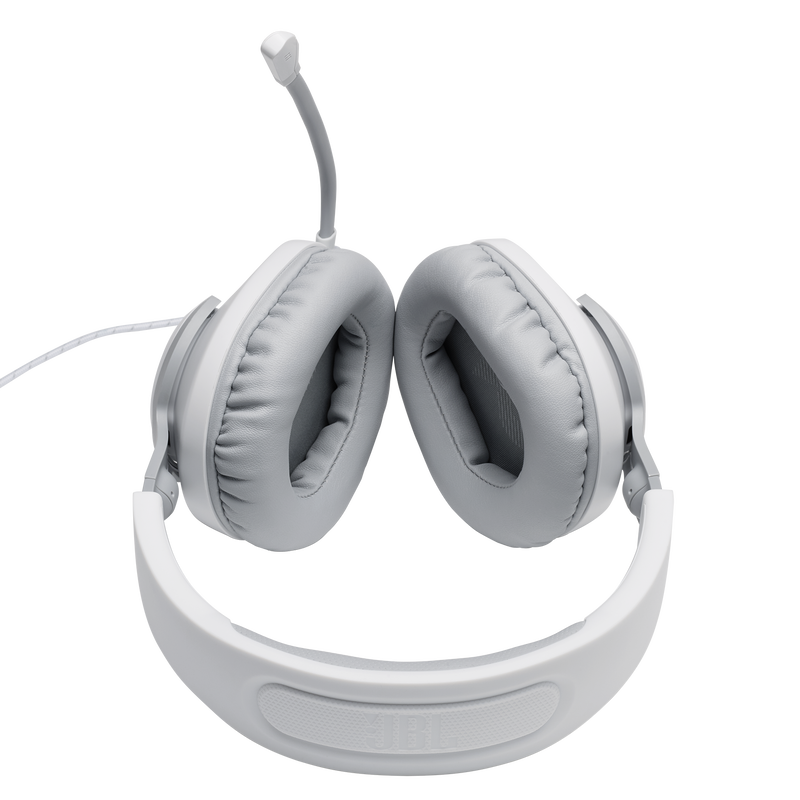 JBL Quantum 100 - White - Wired over-ear gaming headset with flip-up mic - Detailshot 5 image number null